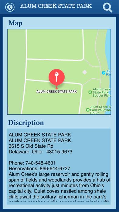 Ohio State Parks App screenshot