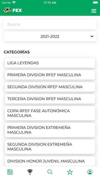 Fexfutbol Captura de pantalla de la aplicación