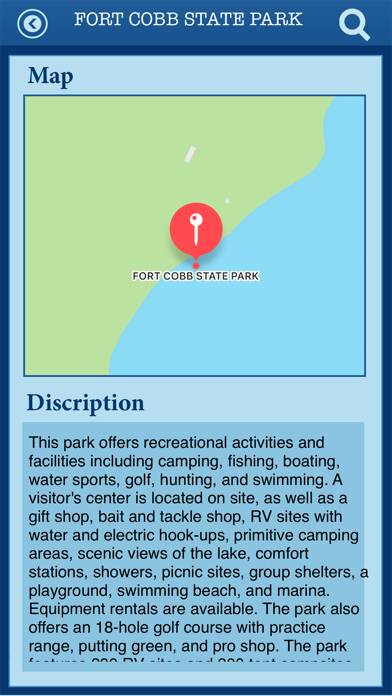 Oklahoma In State Parks App screenshot