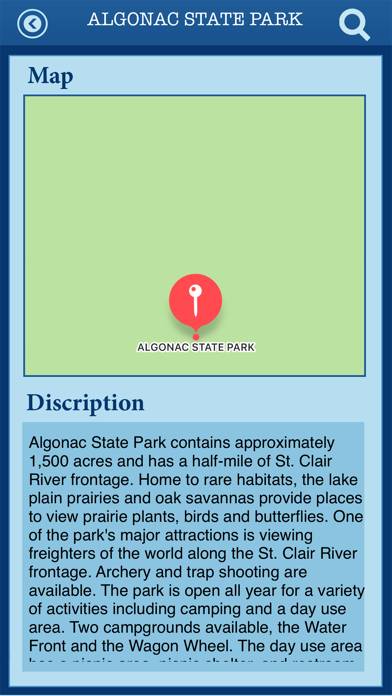 Michigan In State Parks App screenshot