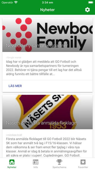 GO Fotboll skärmdump