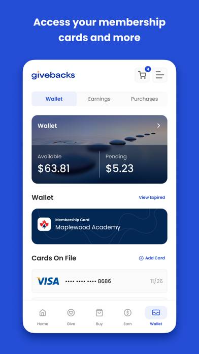 Givebacks App screenshot