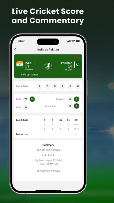 Live Cricket TV Streaming HD Schermata dell'app