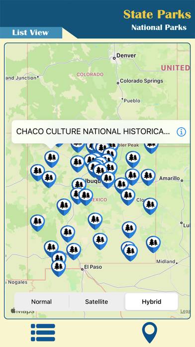 New Mexico State Parks Guide App screenshot