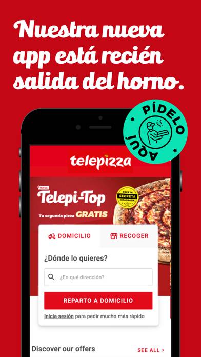 Telepizza España captura de pantalla