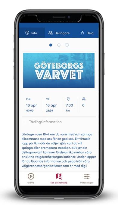 Göteborgsvarvet App skärmdump #3