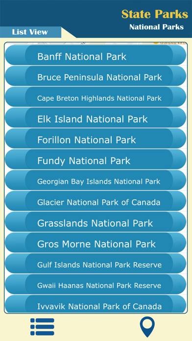 Canada -State & National Parks App screenshot #3