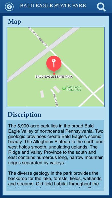 Pennsylvania In State Parks App screenshot