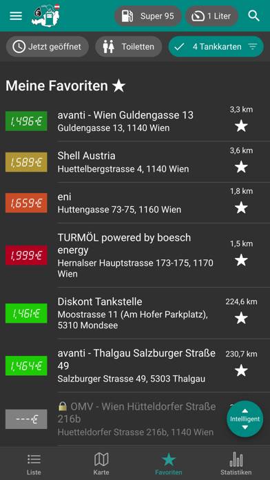 Spritpreise Österreich App-Screenshot