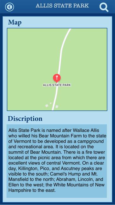 Vermont-State & National Parks App screenshot