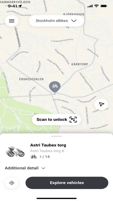 Stockholm eBikes App skärmdump #3
