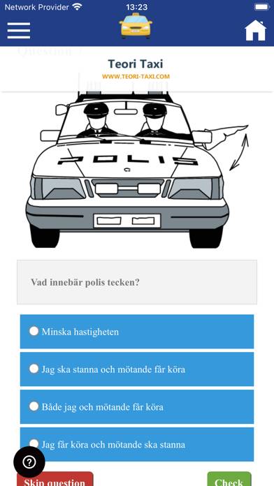 Teori Taxi Frågor App skärmdump #6