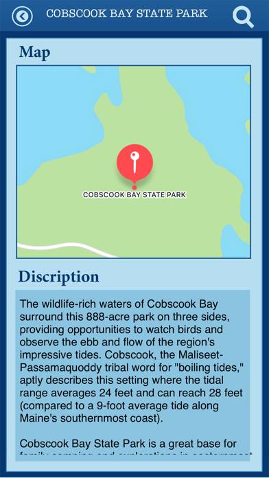 Maine State Park Guide App screenshot #4