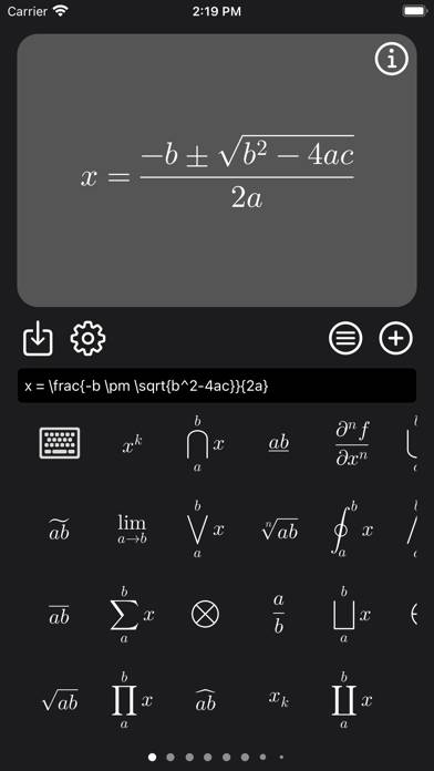 Latex Equation Editor App skärmdump #1