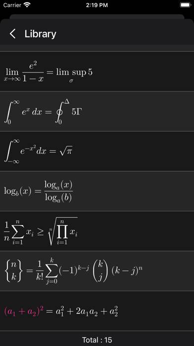 Latex Equation Editor App screenshot #3