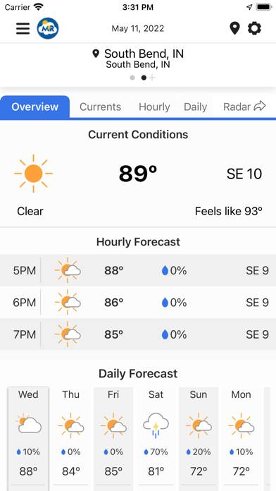 Matt Rudkin Weather App screenshot