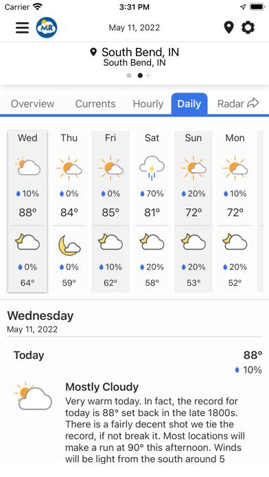 Matt Rudkin Weather App screenshot