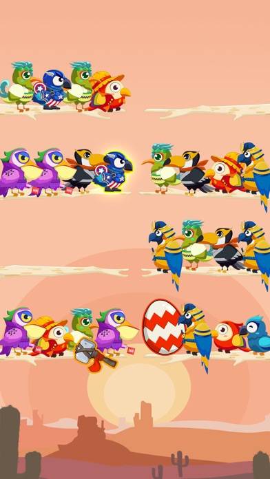 Bird Sort Color Puzzle Game Uygulama ekran görüntüsü #6