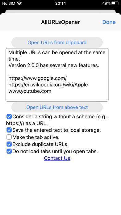 All URLs Opener for Safari Schermata dell'app #2