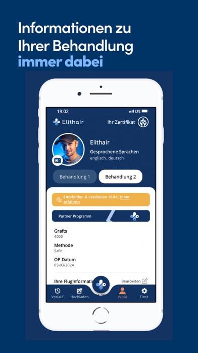 Elithair App-Screenshot