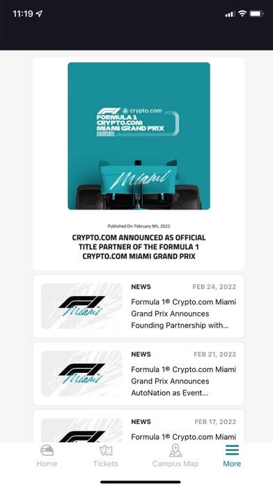 F1 Crypto.com Miami Gp App screenshot