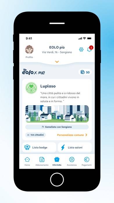 EOLO-app Schermata dell'app
