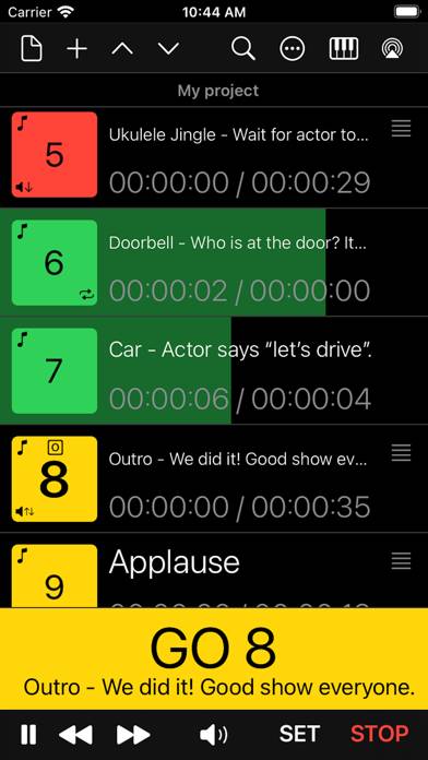 MiX16 Show Cue Lite immagine dello schermo