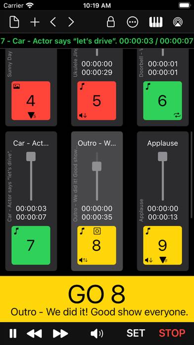 MiX16 Show Cue Lite App-Screenshot