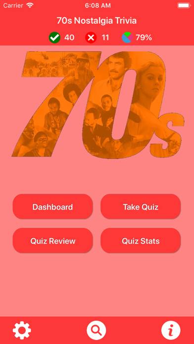 1970s Nostalgia Trivia App screenshot #1