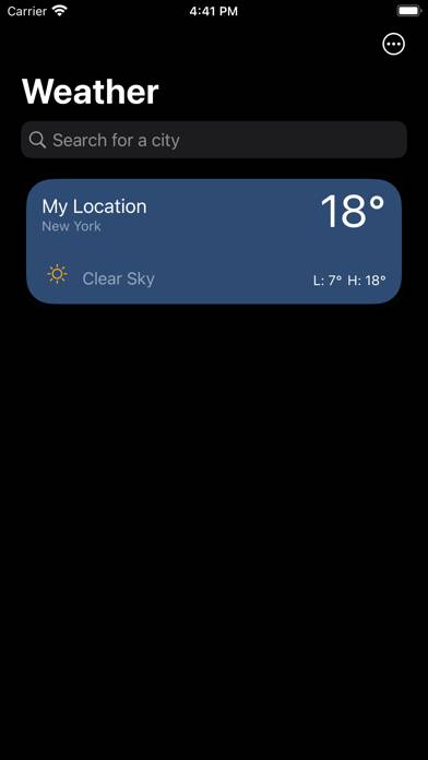 Daily Forecast Schermata dell'app