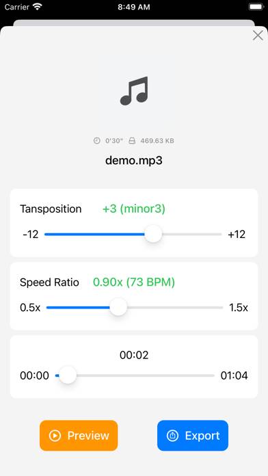 Music Transpose: Key Changer Schermata dell'app #1