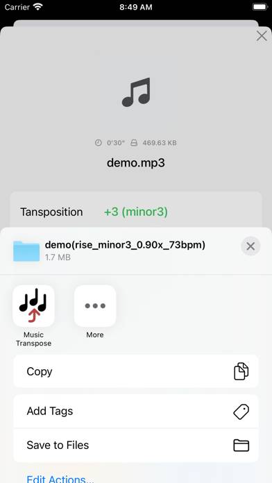 Music Transpose: Key Changer Schermata dell'app #5