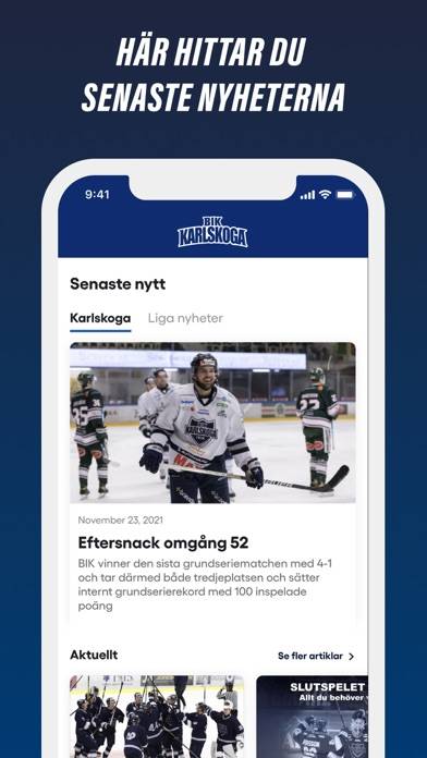 BIK-Karlskoga App skärmdump #3