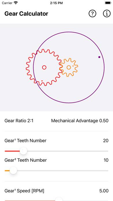 Gear Simulation & Calculation App skärmdump