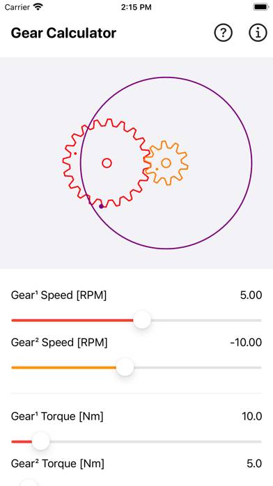 Gear Simulation & Calculation App skärmdump