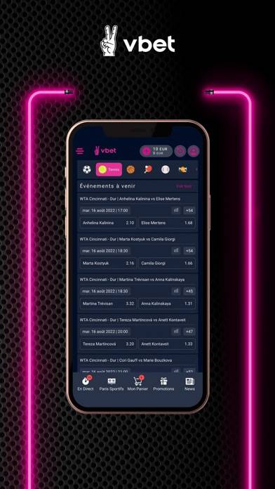 Vbet Paris sportifs Capture d'écran de l'application #4