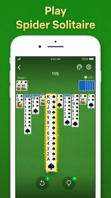 Spider Solitaire – Card Games Schermata dell'app #1