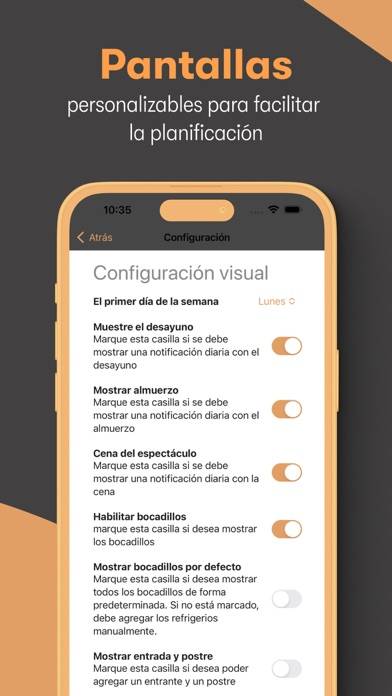 Menú Semanal Planificador Captura de pantalla de la aplicación