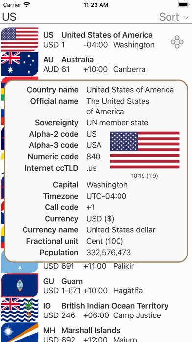 Country Code (Cities) Schermata dell'app #3