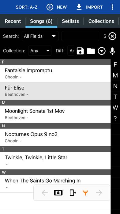 MobileSheets for iPad Captura de pantalla de la aplicación #4