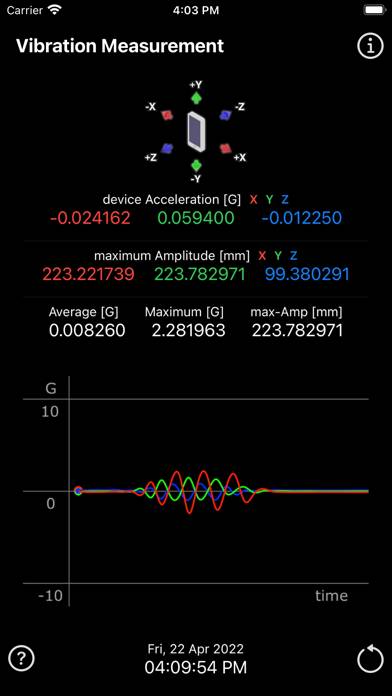 Vibration Measurement App skärmdump