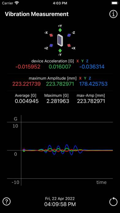 Vibration Measurement App skärmdump