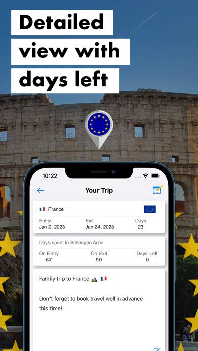 Schengen Days Calculator App screenshot #4