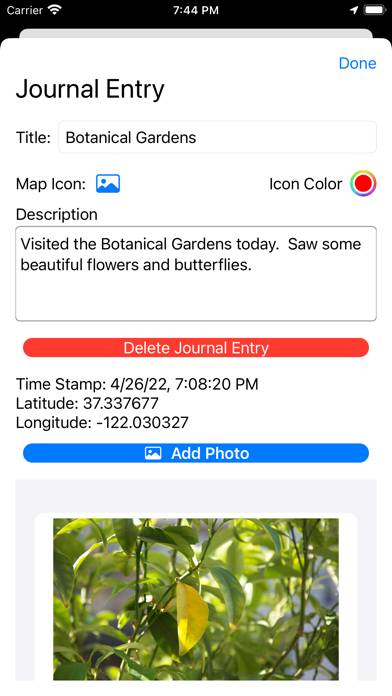 GPS Travel Journal App skärmdump #2