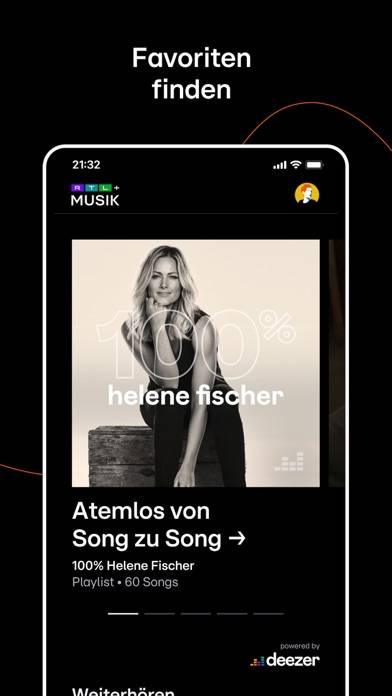 RTL plus Musik und Podcasts App-Screenshot