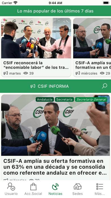 CSIF Andalucía Captura de pantalla de la aplicación #1