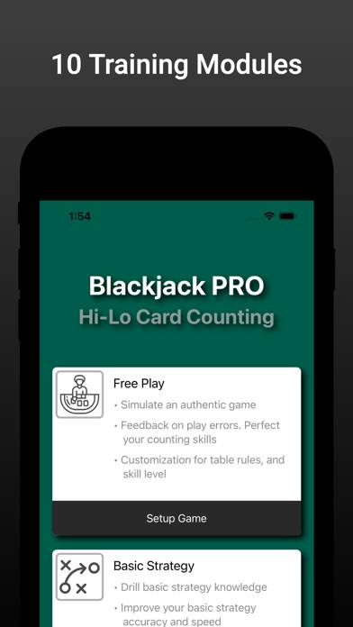 Blackjack Hi-Lo Card Counting App screenshot #1