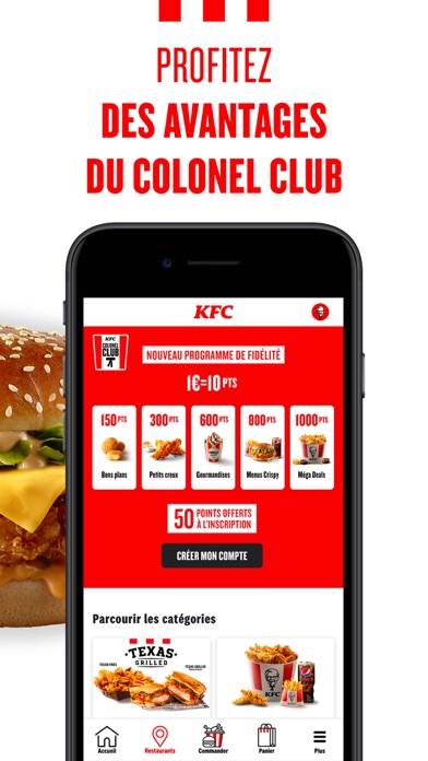 KFC France : Poulet & Burger Capture d'écran de l'application #3