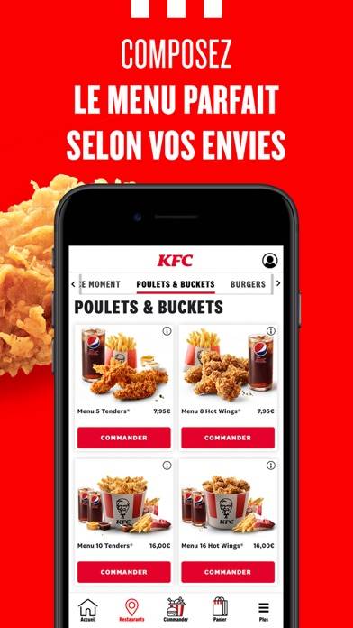 KFC France : Poulet & Burger Capture d'écran de l'application