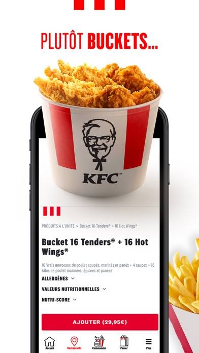 KFC France : Poulet & Burger Capture d'écran de l'application